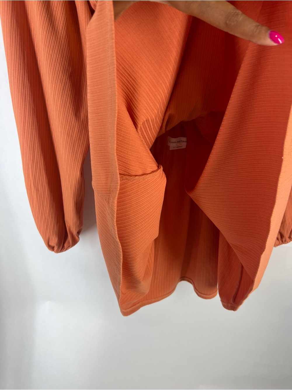 Lovers + Friends Giorgia Dress Ginger XS Orange Long Sleeve Mini Dress - Picture 4 of 11